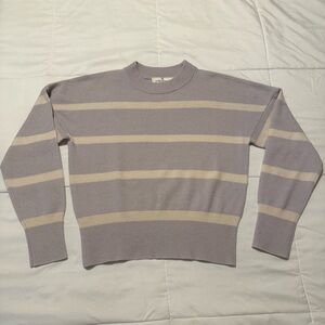 Super.Natural Striped Sweater Size S Lavender Cream | Wool Cashmere | Minor Flaw